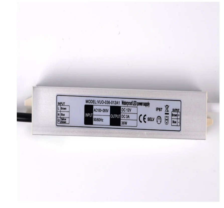 Constant Voltage IP67 Mini Lighting Transformer DC12V 24V AC100V-240V Waterproof LED Driver for Strip Lamp+RF Remote