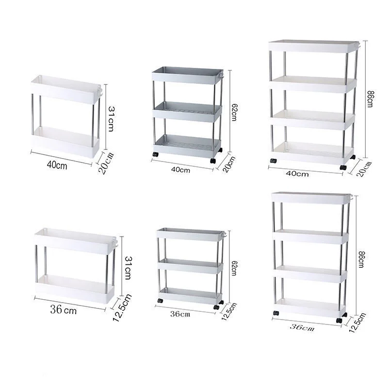 2/3/4-ярусная кухонная стойка для туалета ванной комнаты многоэтажная тележка