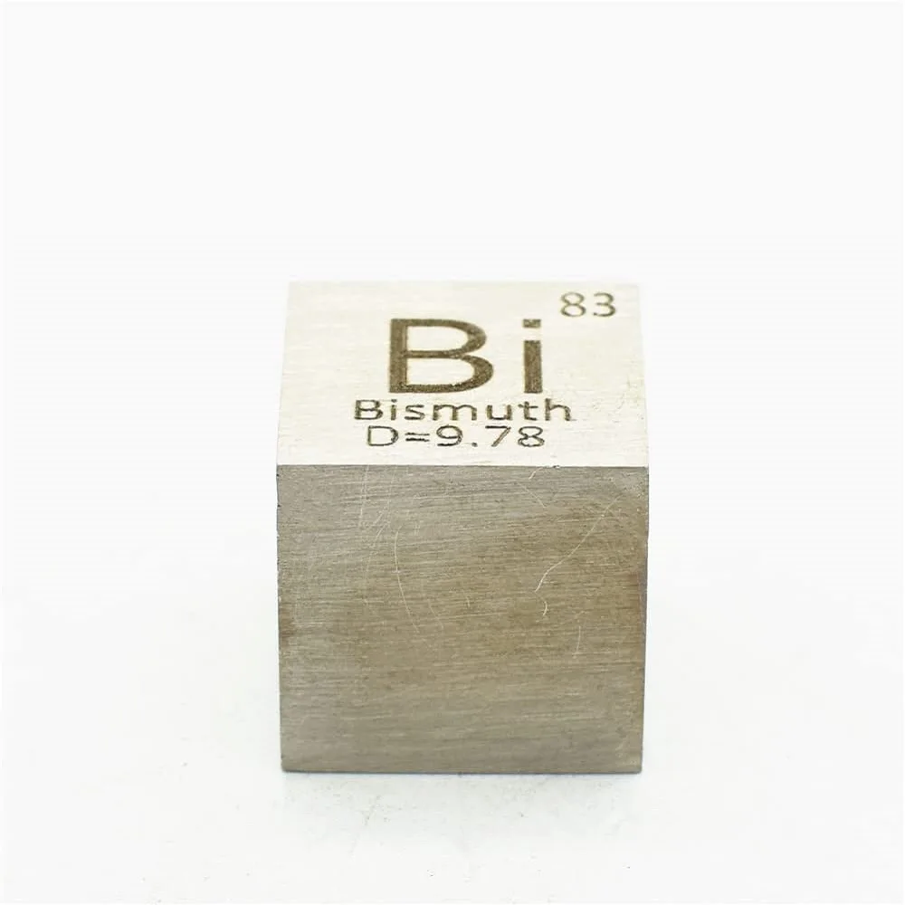 

0.39" Element Cube Bismuth 10mm Density Cubes for Periodic Table Collection High Purity Element Collections (0.39", Bismuth）