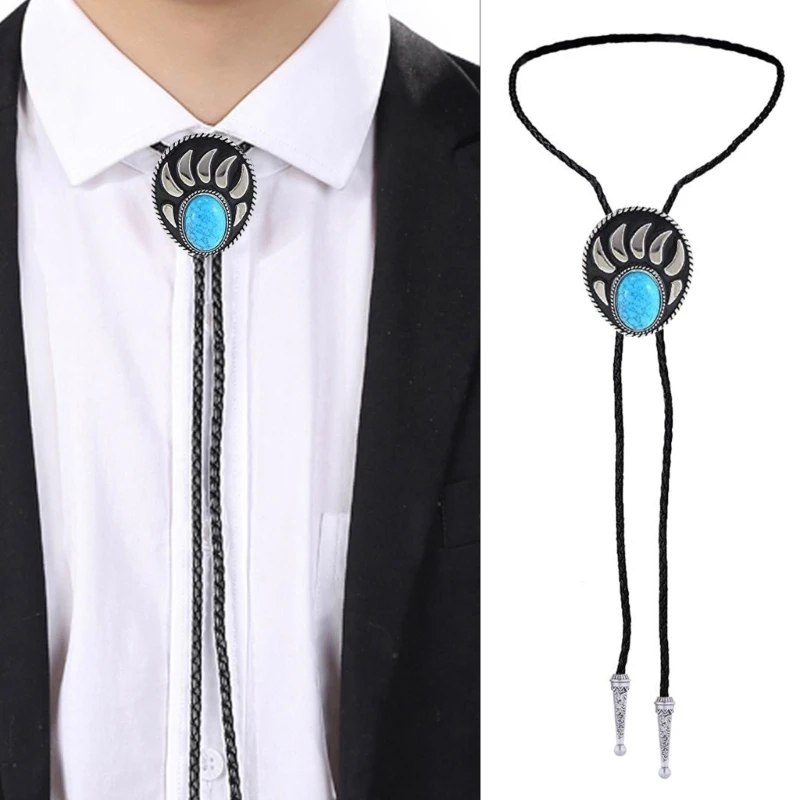 

Fashion Bolo Tie NativeWestern Neckwear Teens Boys Cowboy Costume Accessories