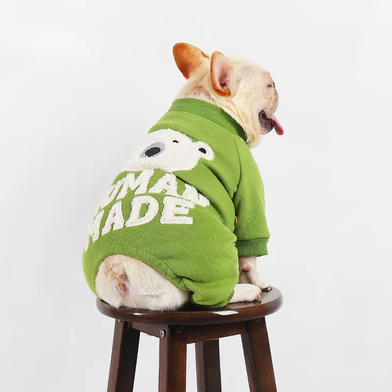 Зимняя новая милая трехмерная мягкая куртка для домашних животных с четырьмя