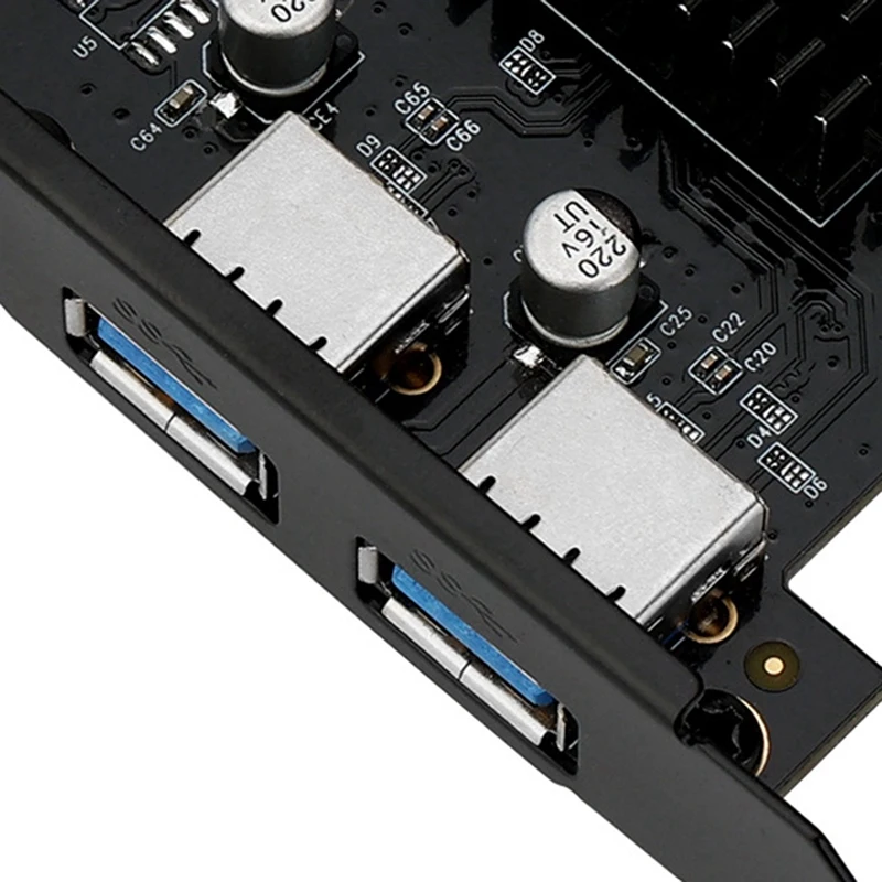 PCI-E к 2-портовому USB 3 1 адаптер карты PCIE Экспресс поддержка PCI-Ex4/X8/X16 слот ASM3142 Плата