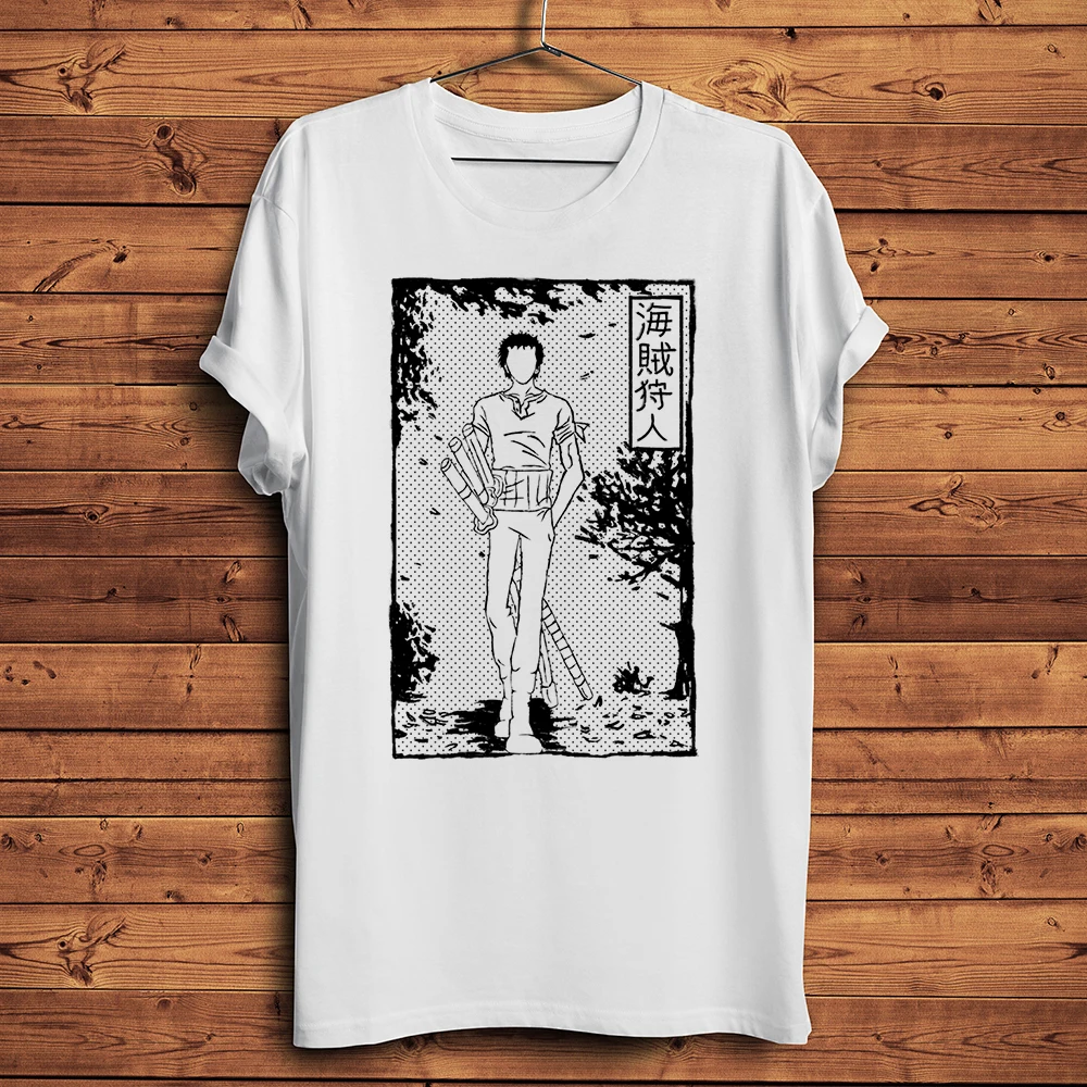 Мужская Повседневная футболка с коротким рукавом, с принтом самурайского пиратского охотника