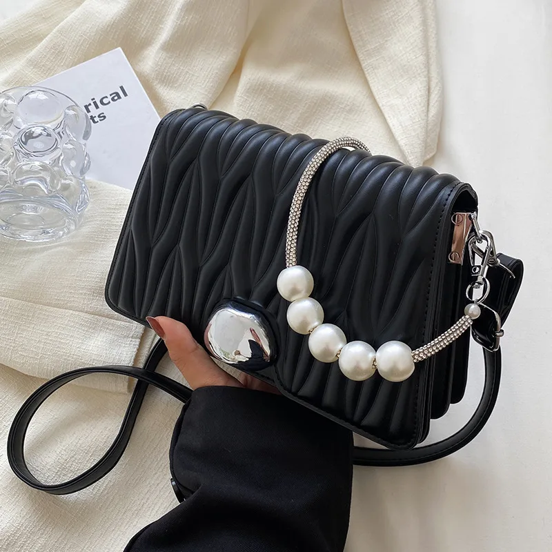 

Popular Fashion Small Bag Women's Bag 2022 Summer New Chain Messenger Bag Texture Single Shoulder Small Square Bag