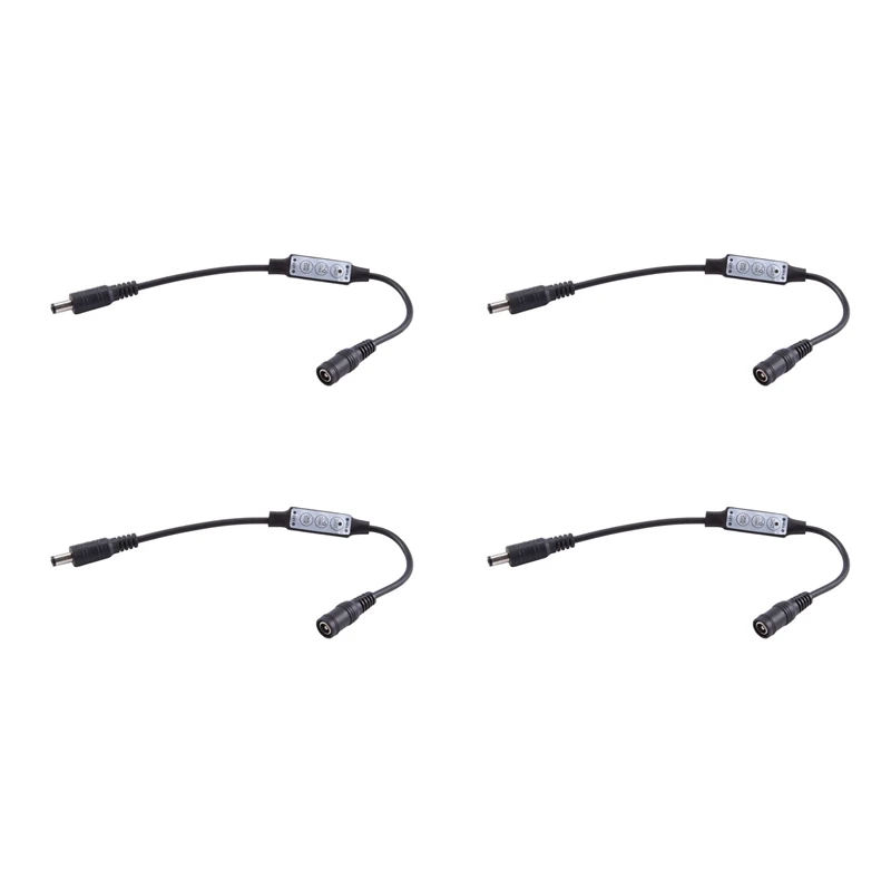 

4X Mini Remote Controller 12A 12V-24V Dimmer For LED Tape Strips Monochrome Controller