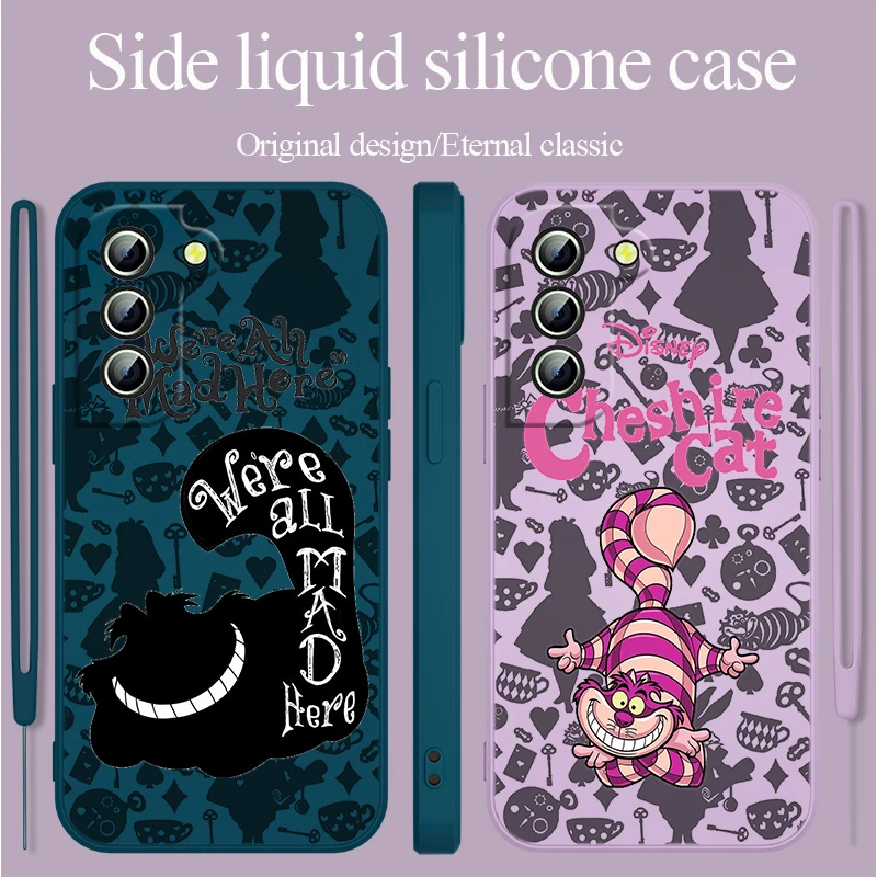 

Disney Cat Miraculous Cat For Samsung Galaxy S23 S22 S21 S20 FE Ultra Plus S10 Lite 5G Liquid Rope Phone Case