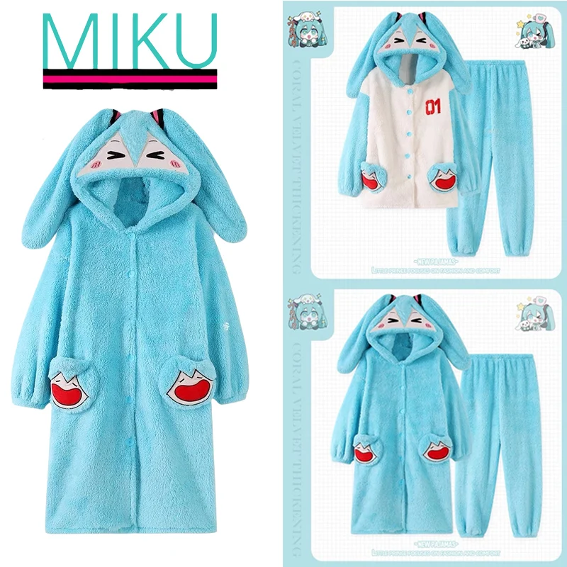 Плюшевая Пижама Hatsune Miku в комплекте с милыми искусственными рисунками удобная и