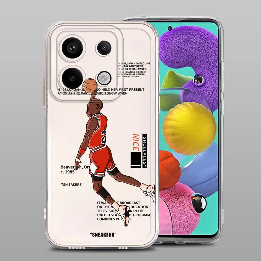 Чехол для телефона Баскетбольные кроссовки Xiaomi Redmi 9A 9T 10A 14C A1 A2 Plus A3x Note 8 9 Pro Cover