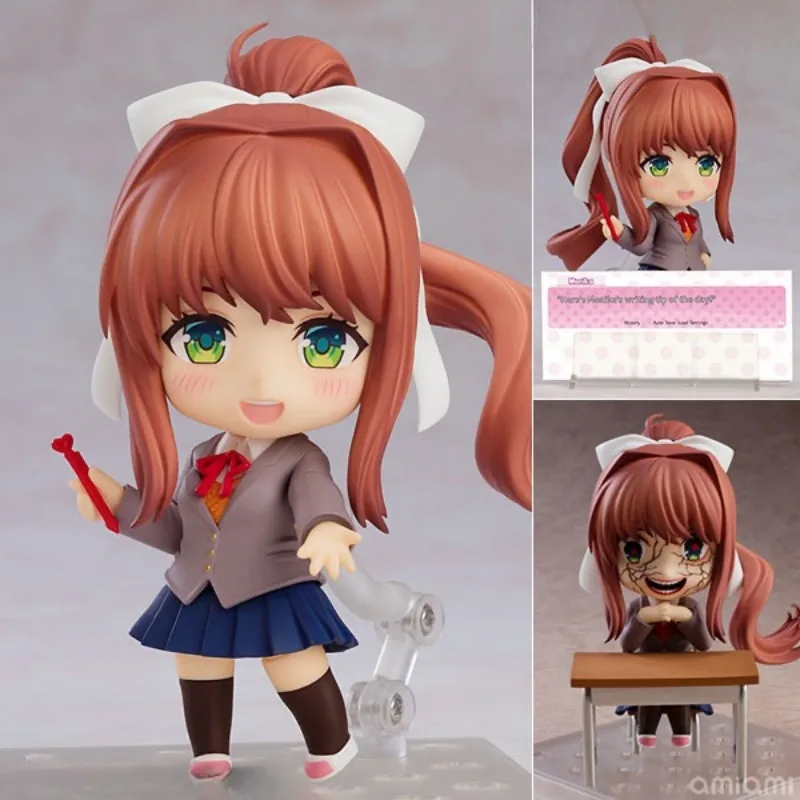 Фото Хорошая улыбка Nendoroid Doki Doki Literature Club! GSC Юрий Моника Нацуи Саой Аниме Фигурка Игрушки Настольный Орнамент Коллекционный Подарок №2