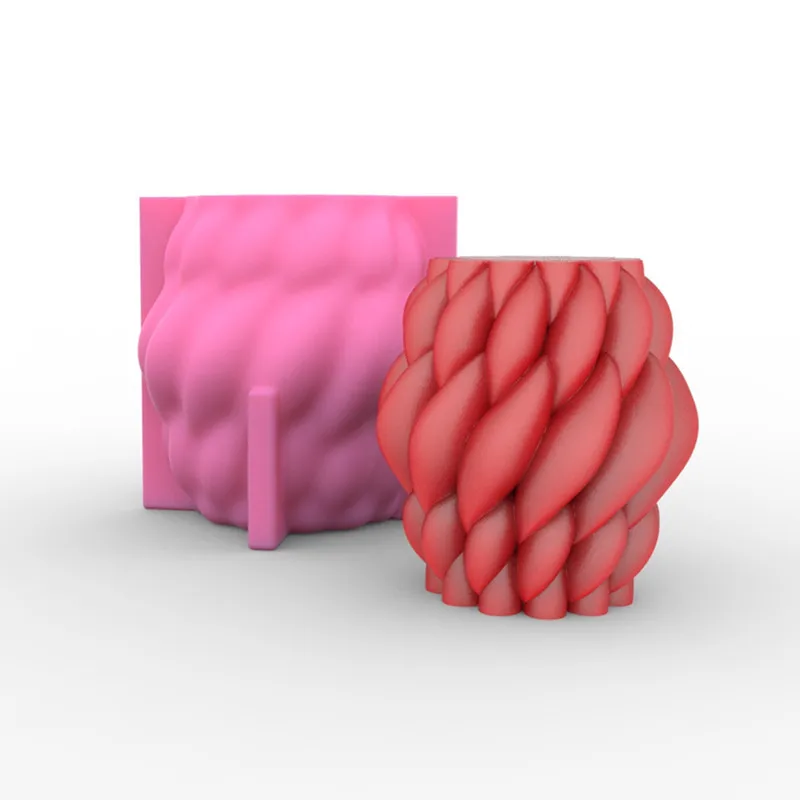 

Silicone Candle Mold Geometric Swirling Thread Shaped Plaster Mould for Candle Making Diy Nordic Style Home Decoration Supplies