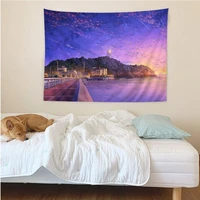 cute japanese style colorful tapestry wall hanging hippie flower wall carpets dorm decor wall hanging sheets