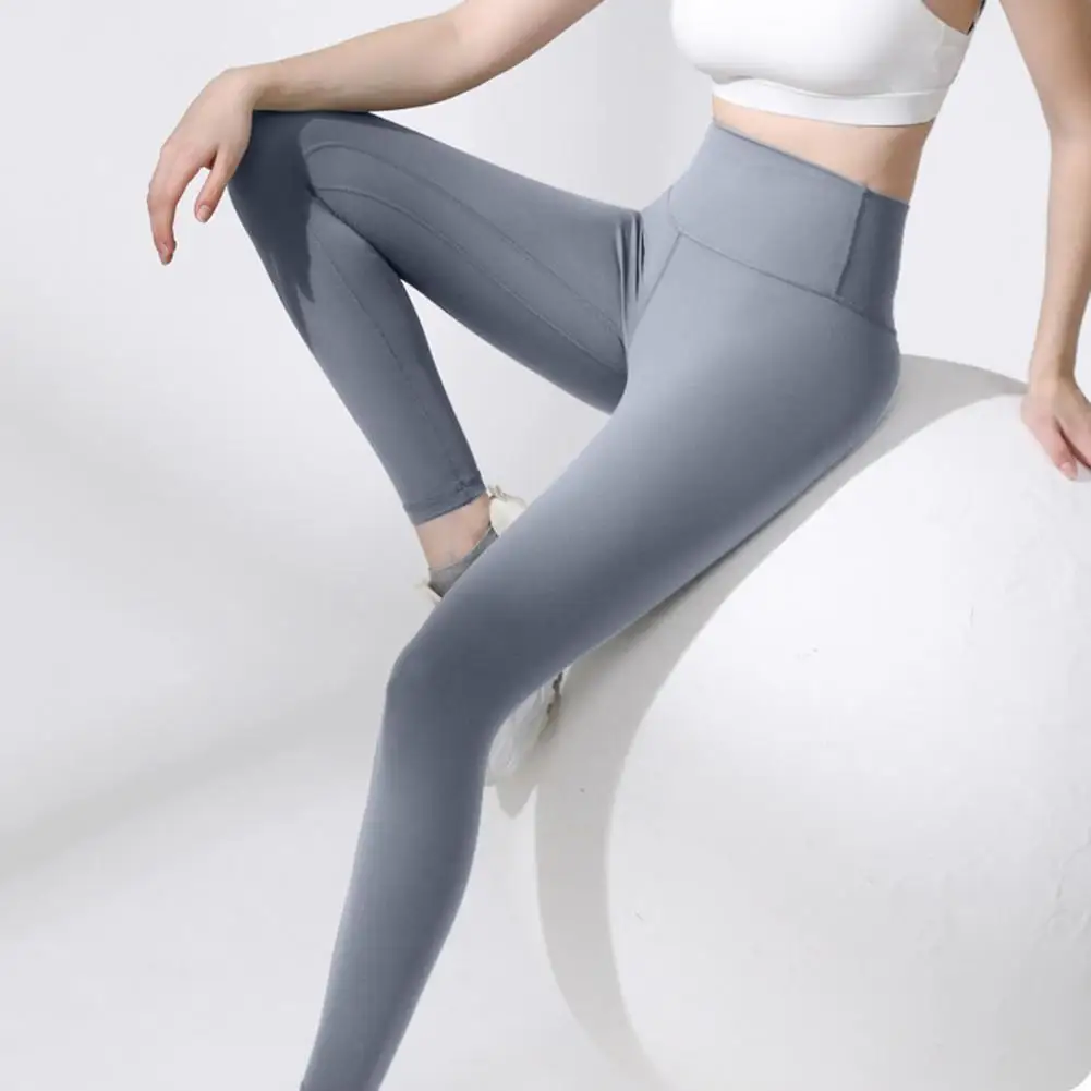 

Women Yoga Pants Elastic Waist Wide Band Sport Trousers Butt-lifted Tummy Control Lady Pants Moisture-wicking High Waist Fitness