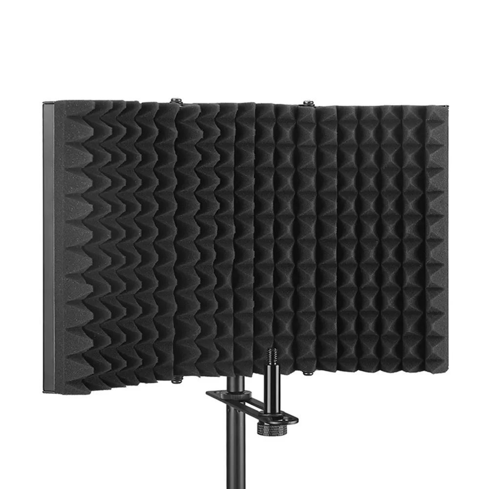 Isolation Shield Studio Recording Windscreen Sound Absorber Filter Soundproof Microphone Foams Panel Acoustic Speaking Foldable enlarge