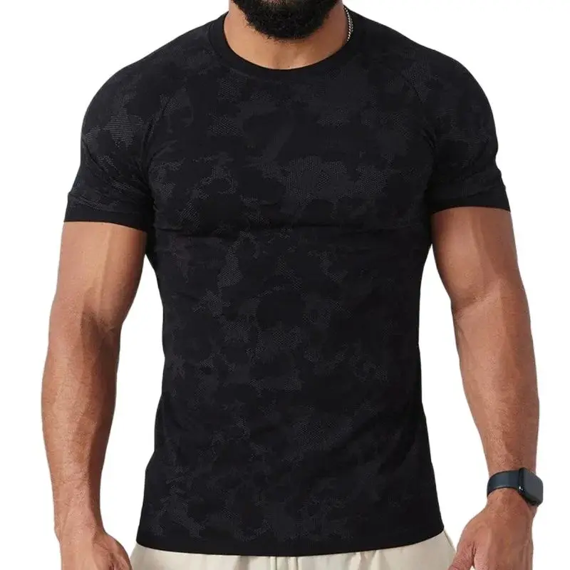 

Компрессионная быстросохнущая футболка для мужчин, тренировочная футболка с коротким рукавом для фитнеса, мужская тренировочная футболка для спортзала, бодибилдинга, облегающие футболки топы, одежда для бега