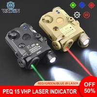 wadsn airsoft peq15 red green blue laser ir sight pointer white light weapon flashlight hunting scout light 20mm picatinny rail