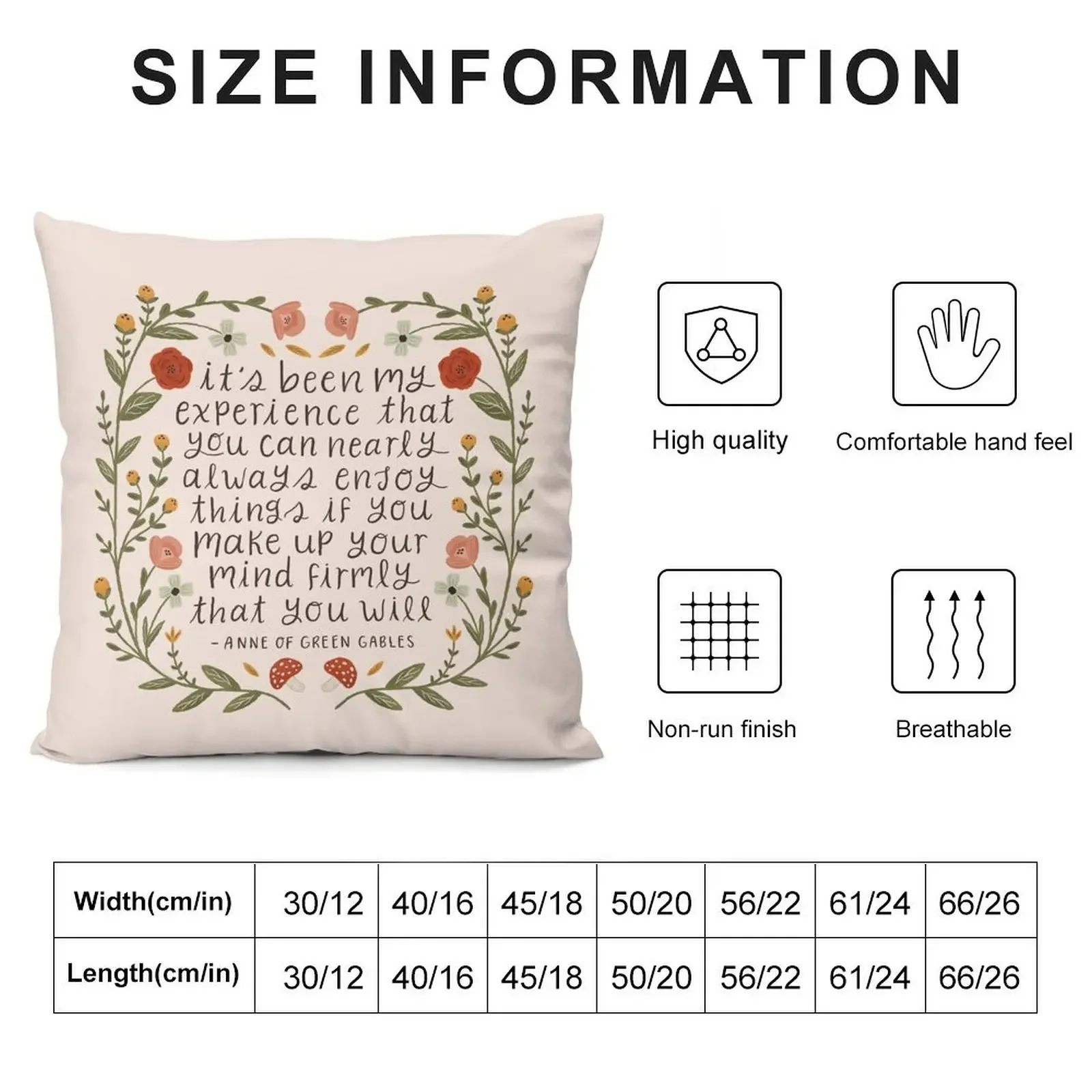 Анна зеленого врача наслаждайтесь вещами цитата декоративная подушка