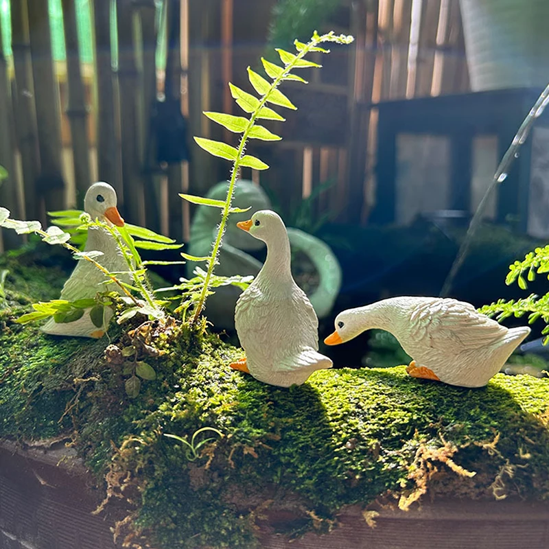 3 шт. симпатичный белый утка гидропонный лотос цветочный горшок ретро полимерная