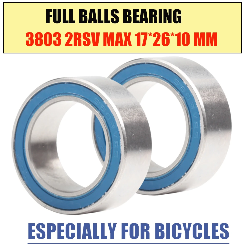 Rolamento Máximo de Esferas 38032rs 17*26*10 mm Peça de Fileira Dupla Peças de Reparo de Suspensão de Bicicleta Pivô com Rolamento de Esferas 3803 2rs