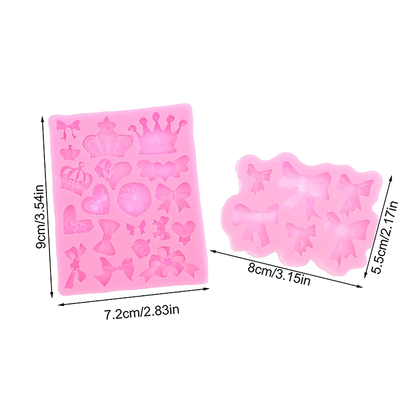 Корона в форме банта 3D помадка для торта силиконовая форма DIY формы из полимерной