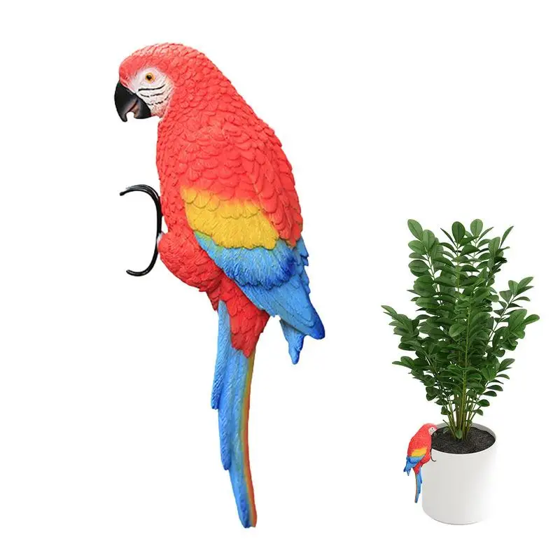 

Parrot Decor Macaw Parrot Sculpture Realistic Tropical Birds Decor For Patio Balcony Garden Courtyard Park Outdoor Bird Lover