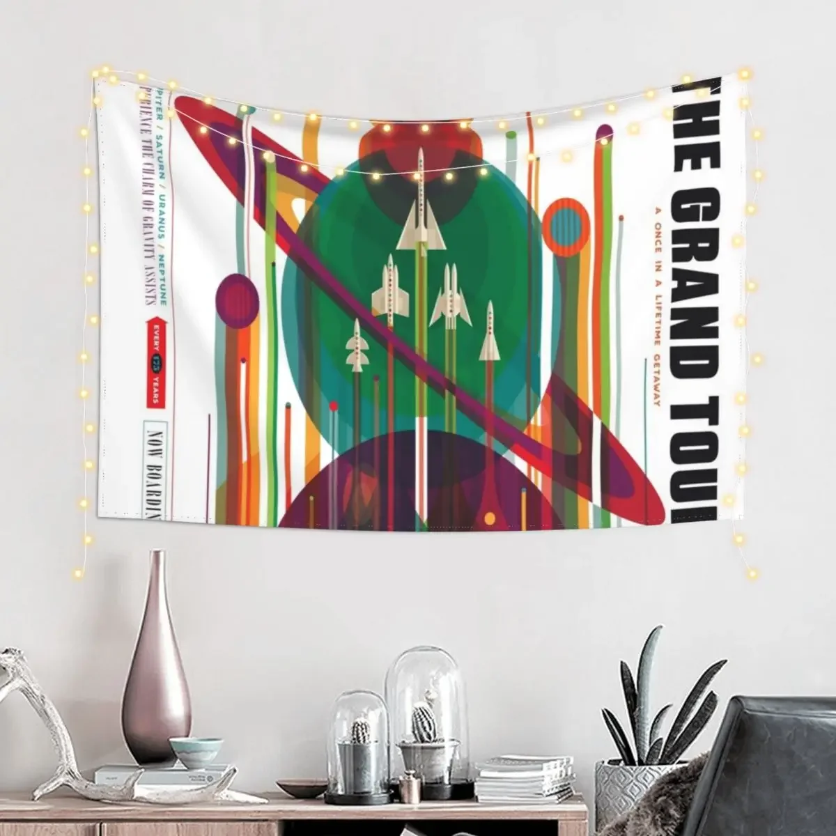 NASA Grand Tour Design Гобелен Декор комнаты Корейский стиль Грибные вещи в комнате