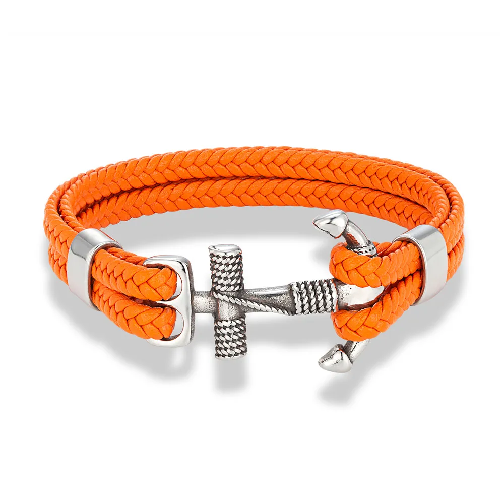 Браслет MKENDN в морском стиле для мужчин и женщин винтажный Плетеный Многослойный