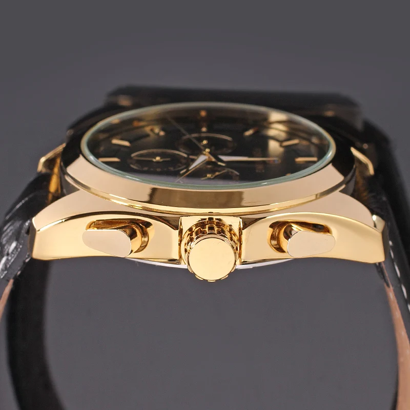 FORSINING FSG6625M3G1 новые автоматические Модные мужские часы tourbillon золотые наручные для