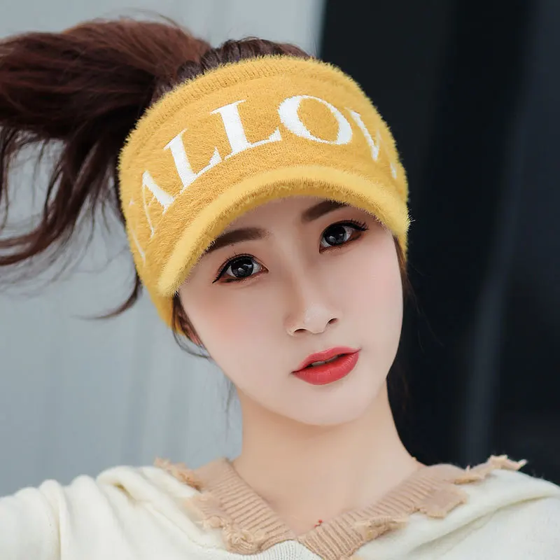 

2022 New Hat Spring and Autumn Warm Air Top Woolen Cap Student Knitted Baseball Cap Outdoor Leisure Cap Cycling Cap Female