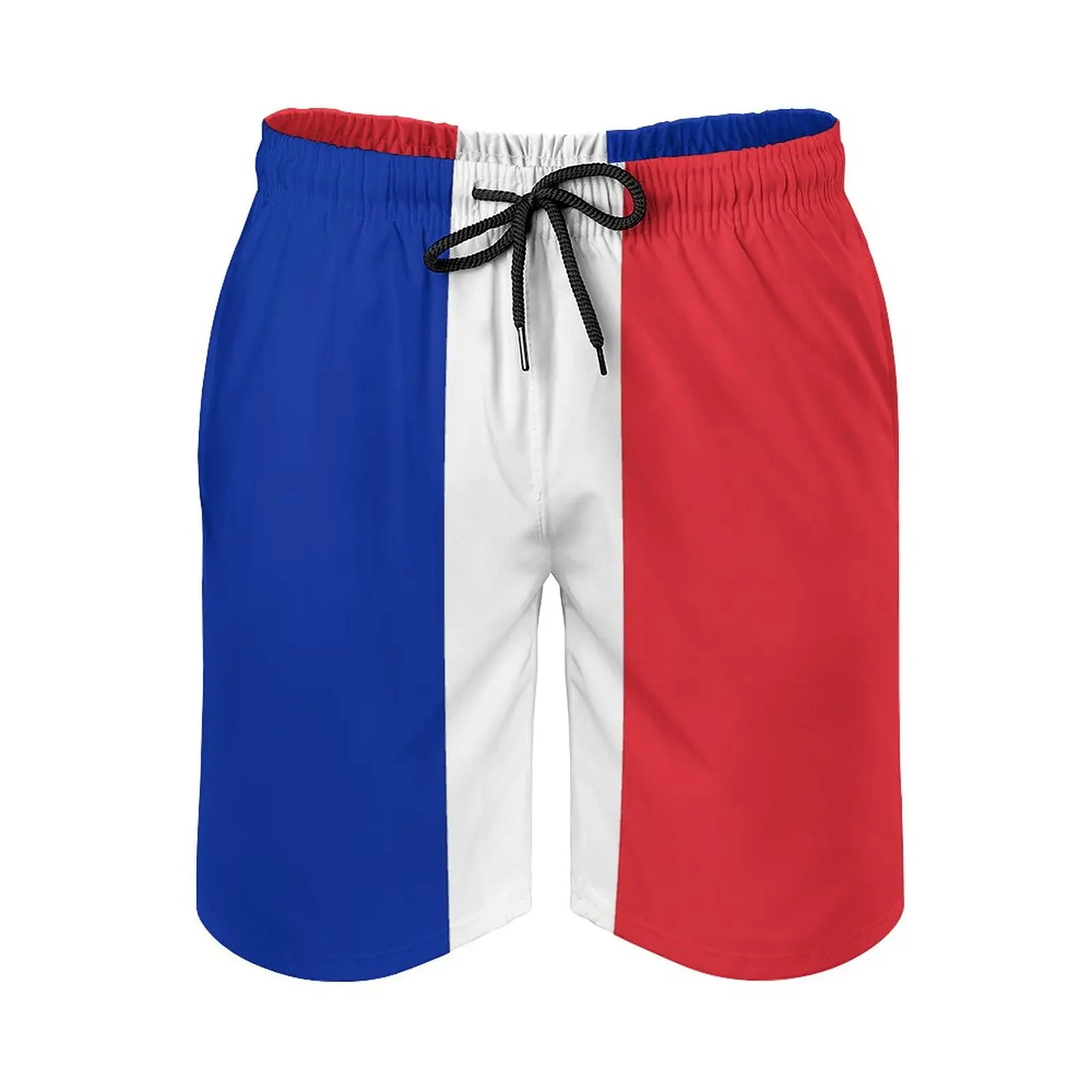 

Beach Pants Anime Causal Flag of France French Flag Breathable Quick Dry Novelty Running Adjustable Drawcord Loose Stretch Male