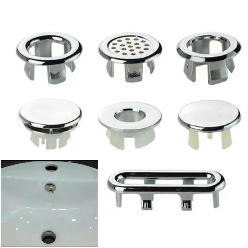 

1Pcs Sink Hole Round Overflow Cover Ceramic Pots Basin Sink Overflow Covers Kitchen Hotels Bathroom Accessories