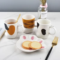 300mlceramic japanese cute cat claw meat ball mug three dimensional cat meat pad shape water tea milk coffee breakfast drink cup