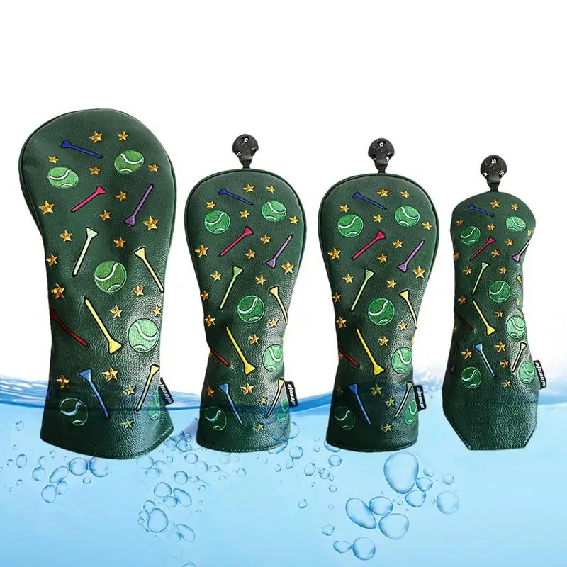 

4 шт., Кожаные чехлы на голову для гольф-клубов