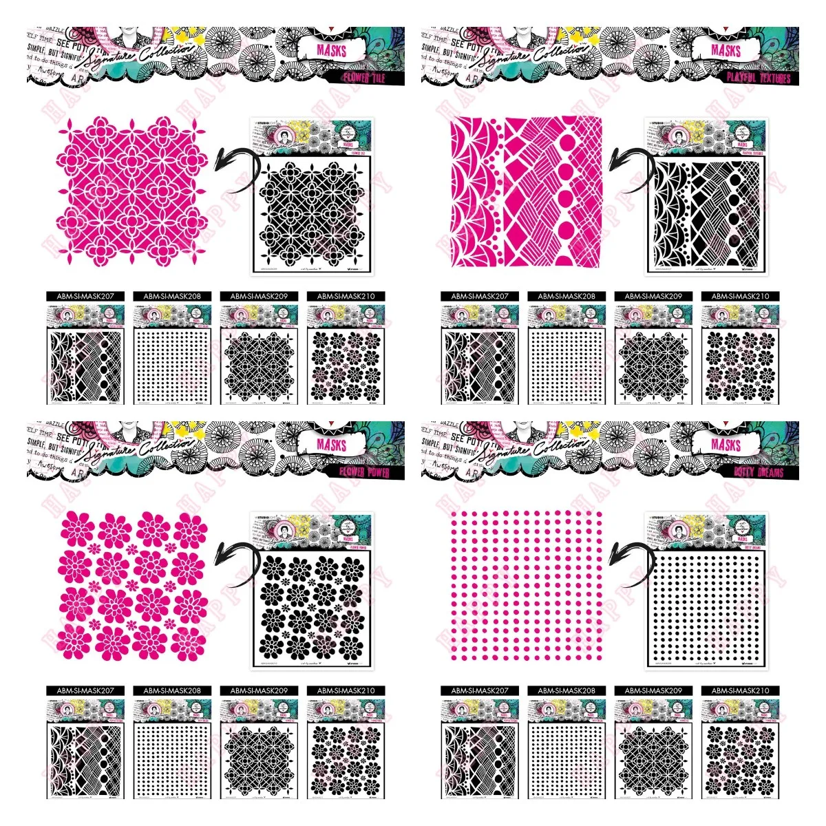 

Dotty Dreams Tile Textures Plastic Stencils Flower Power Painting For Diy Scrapbook Coloring Embossing Album Decorative Template