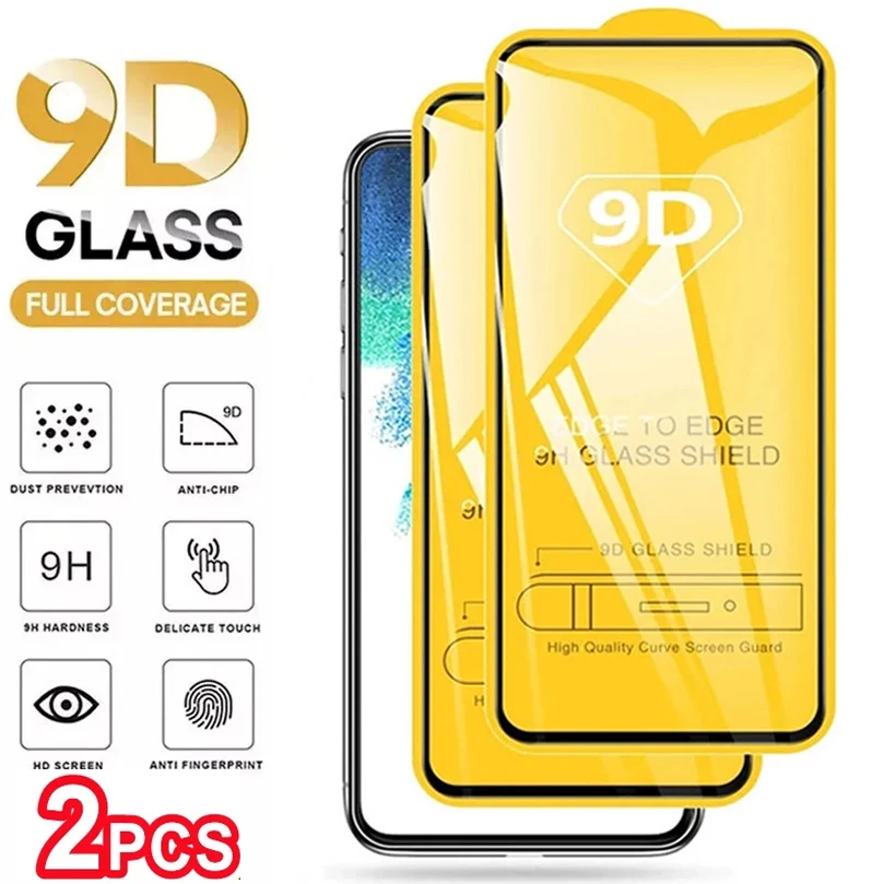 9D закаленное стекло для защиты экрана Samsung A05s A04s A03s A02 A54 5G A34 A33 A53 A13 A14 A52S A50 A22S A12 A32 A51