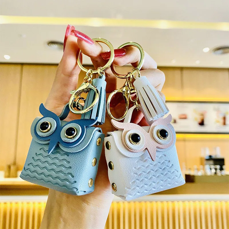 

Creative Owl Zero Wallet Keychain Cartoon Exquisite Mini Portable Storage Pendant Car Key Couple Packaging Decoration Gift