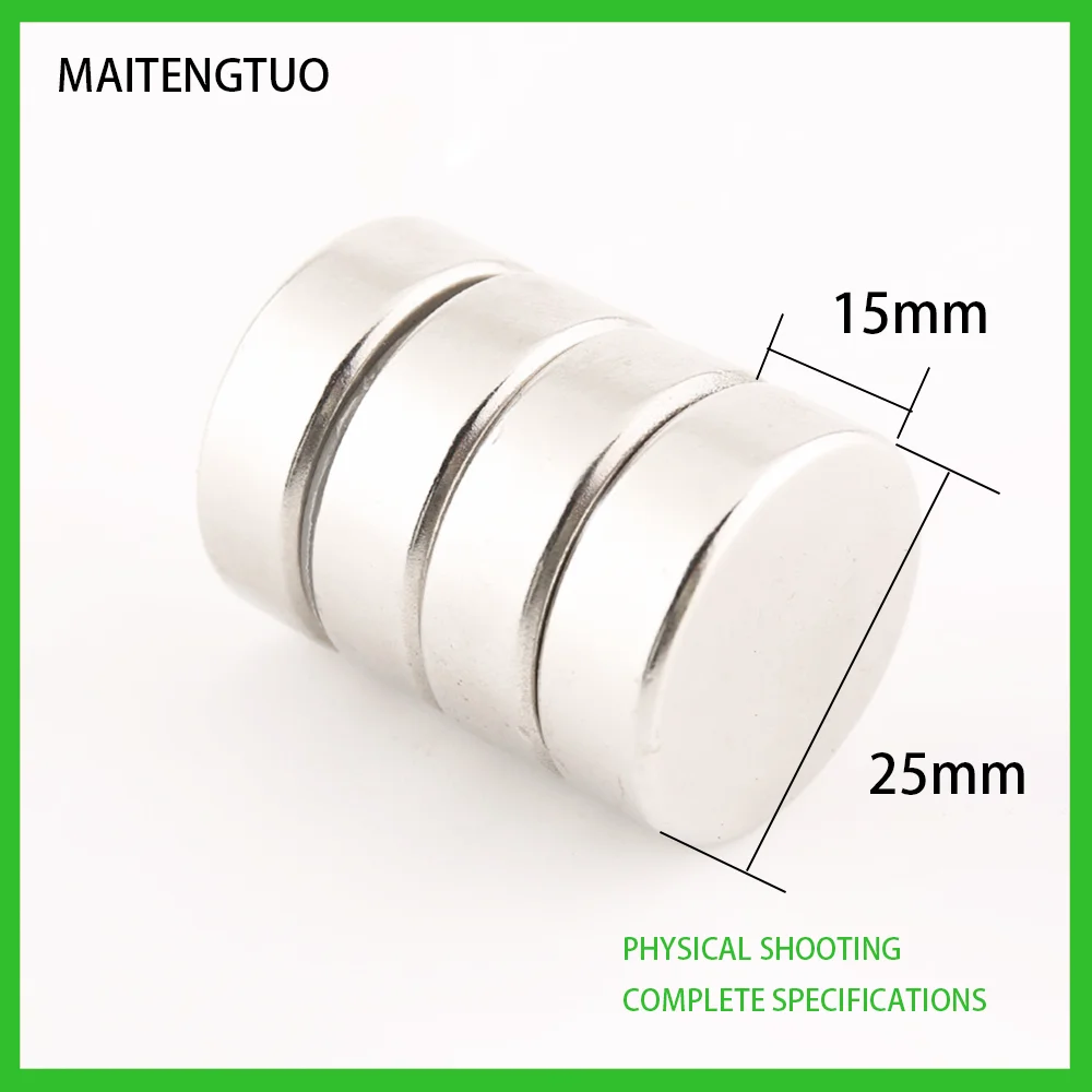 

1/2/5/10pcs 25*15 Round Strong Powerful Magnets N35 Neodymium Magnet Disc 10x2mm Permanent Magnets 25x15mm 25mm x 15mm