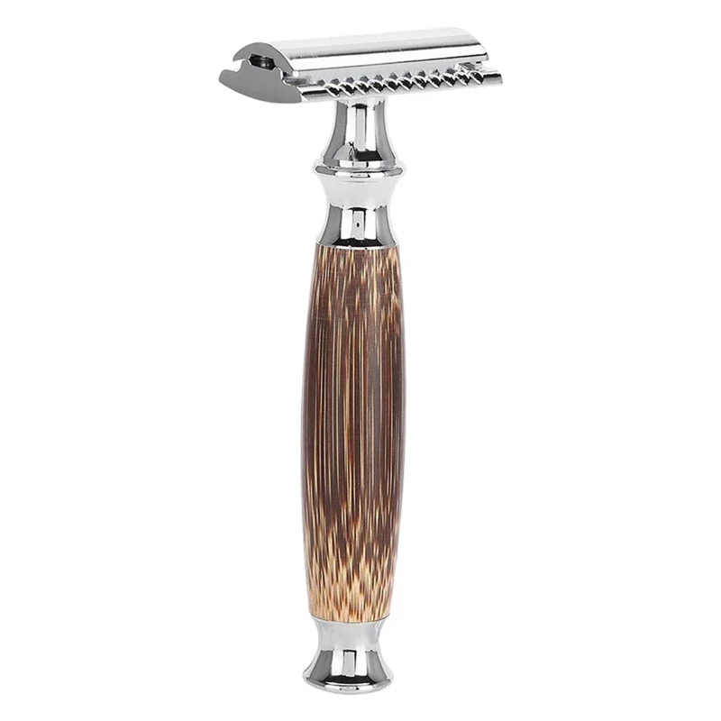 

Natural Bamboo Handle Rust-Proof Metal Old-Fashioned Safety Razor Double-Edged Razor Natural Color Bamboo Razor