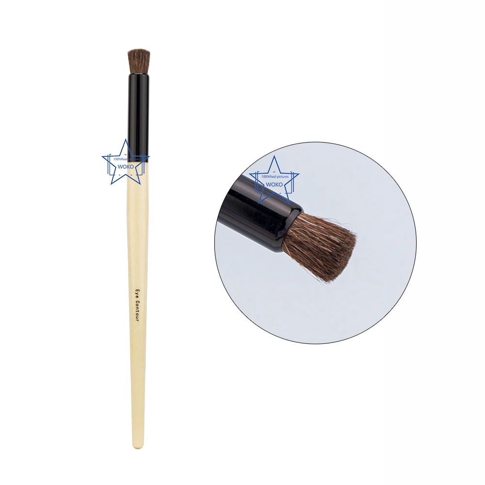 

BB-Series Eye Contour Makeup Brushes Horse Hair Flat Top Eye Contour Foundation Brush Eyeshadow Cream Blending Makeup Tool