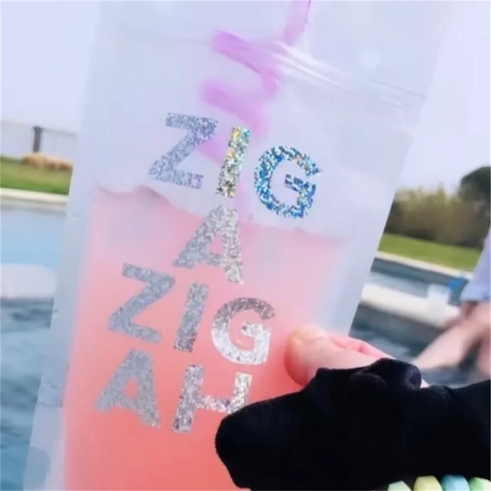 Многоразовая сумка для напитков и соломинки разноцветная Девичья розетка