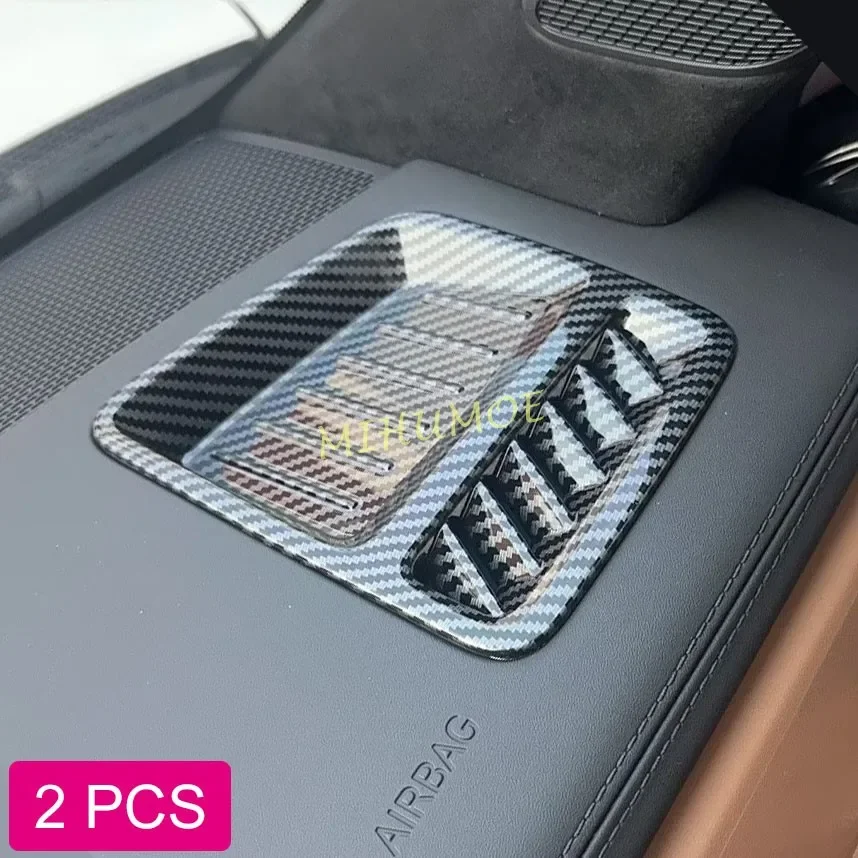 

Внутренняя центральная консоль автомобиля из углеродного волокна, Крышка вентиляционного отверстия, отделка для 2024 2025 Hyundai Santa Fe, аксессуары LHD