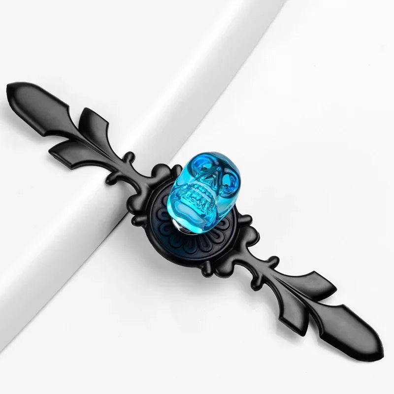 

Ручка для мебели в Европейском стиле, ручка для шкафа со стразами в виде черепа, ручка для мебели