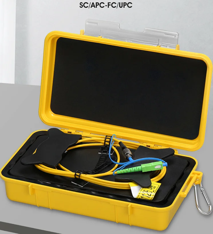 Good Quality SC/APC-FC/UPC 500M 1KM 2KM SM Fiber Optic OTDR Launch Cable Box SC APC To FC UPC