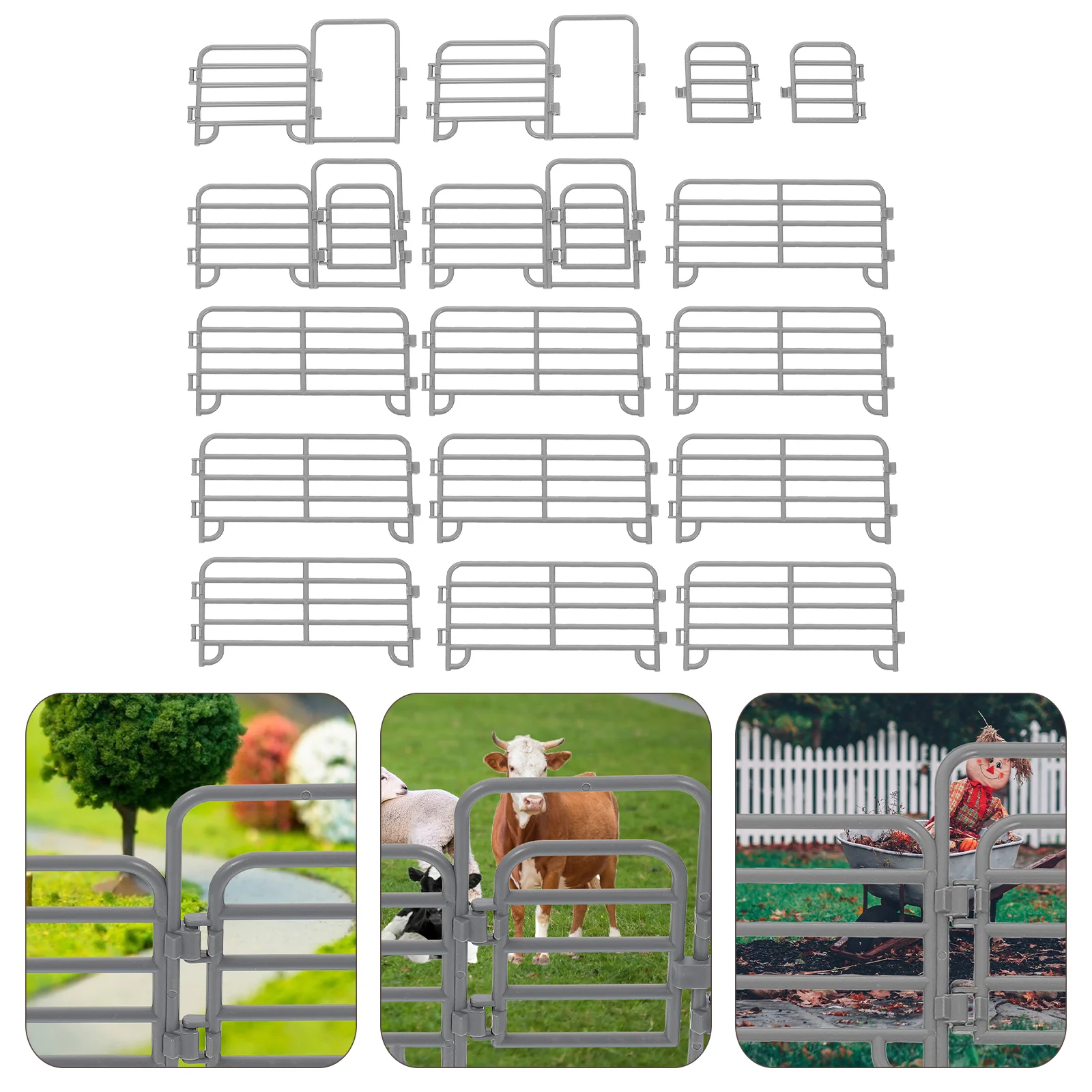 

Забор Mini Farmplayset корральная стабильная игрушка сарай игрушка крошечный Декор фигурки овощей садовые фигурки животных орнаменты