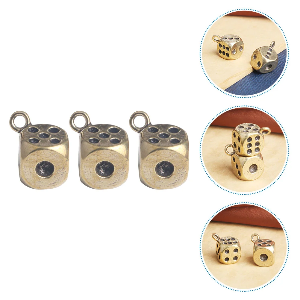 

Dice Charm Charmskey Christmas Keychain Pendant Lucky Copper Pendantsdiy Hangingdecors Ring Purse Chain Gift Bag Decor Novelty