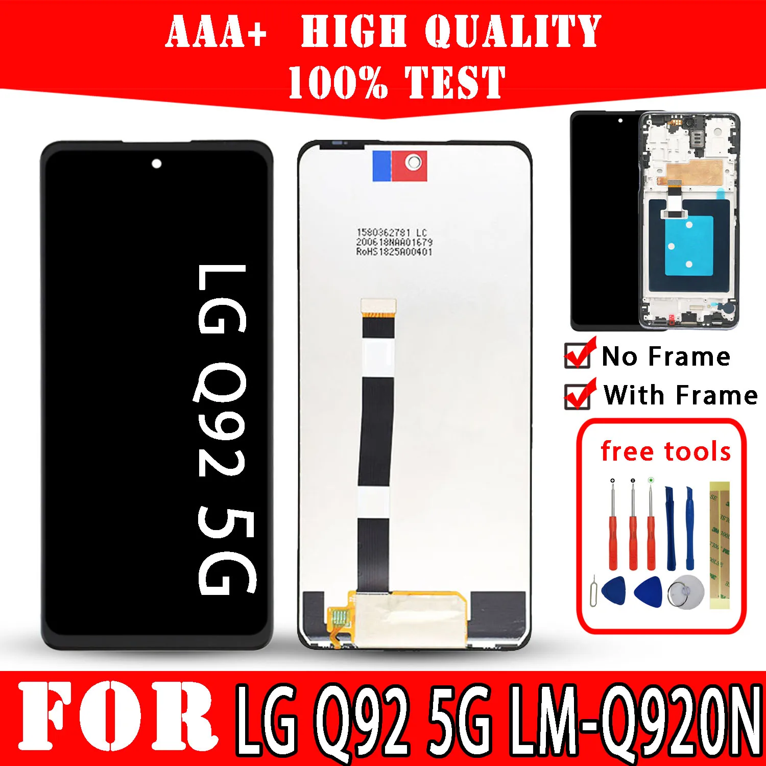 Оригинальный ЖК-дисплей для LG Q92 5G LM-Q920N, дисплей премиум качества,  запасные части для сенсорного экрана, Ремонт мобильных телефонов,  бесплатные инструменты | AliExpress