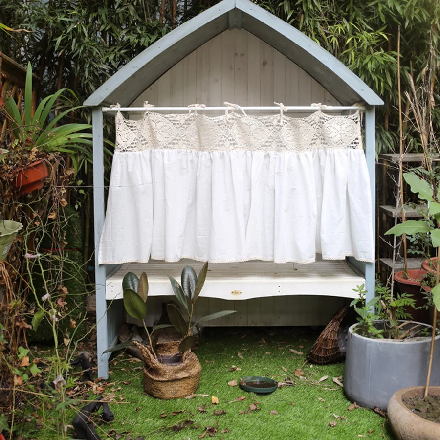 Занавески из белой льняной пряжи во французском стиле шторы с прострочкой