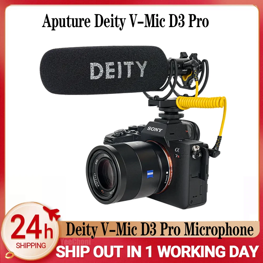Deity V-Mic D3 Pro Super-Cardioid Directional Shotgun Microphone Polar Pattern Vlogging Condenser Recording Microfone for DSLR