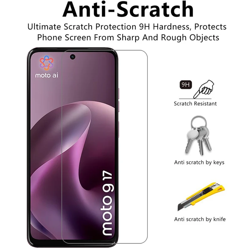 Фото Защитное закаленное стекло для Motorola Moto G17 Power, защитная пленка для экрана Moto G17, Moto G 17, 17G, G17Power, 5G, пленка Motorolag17 №4