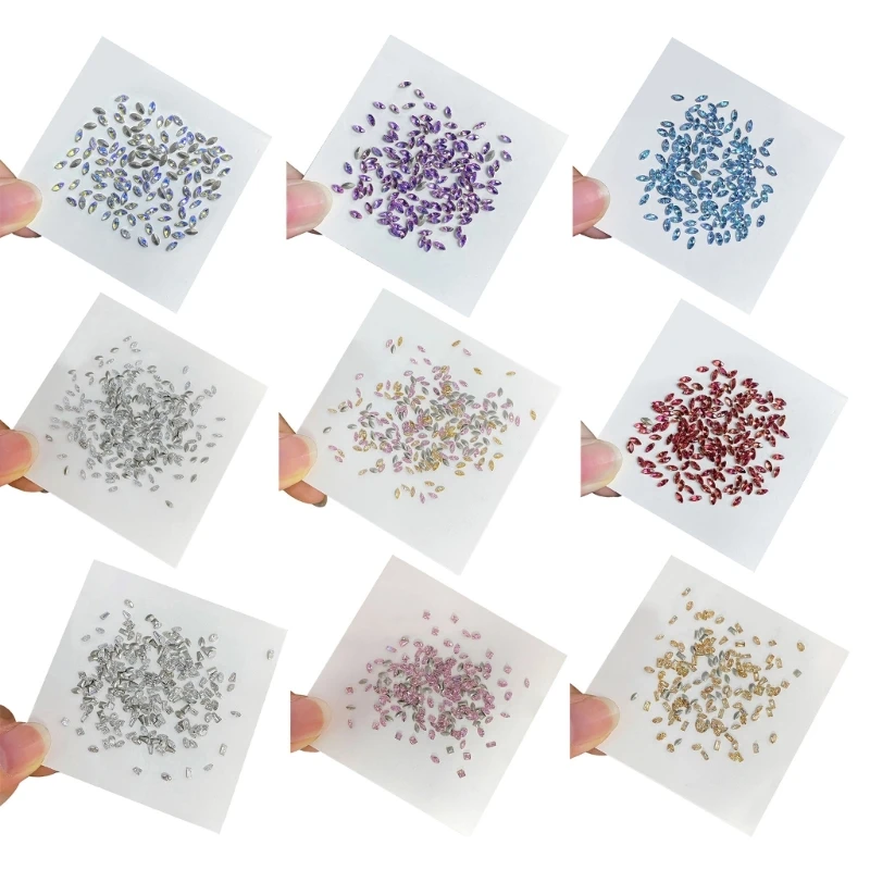 Блестящие стразы для ногтей в виде конского глаза плоская задняя часть