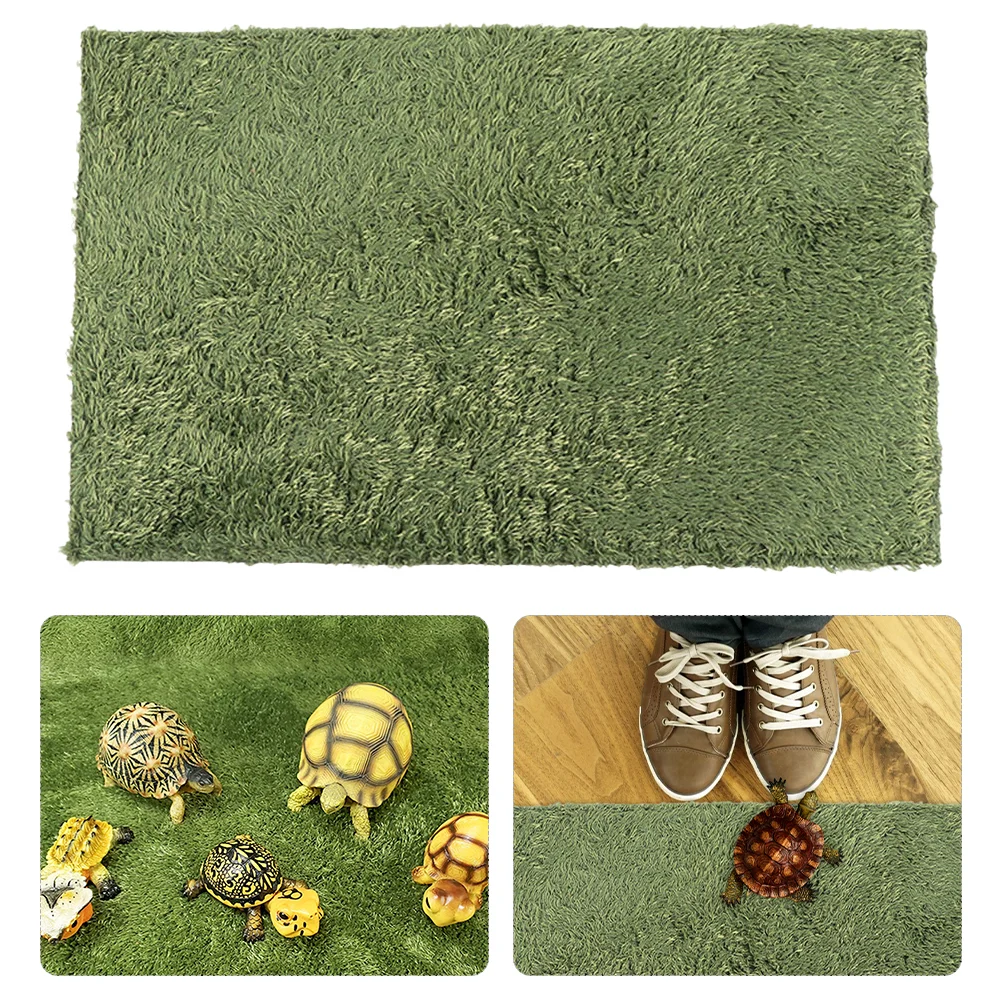 

Reptile Mat Carpet Terrarium Liner Substrate Pet Fake Cage Lawn Green Crawl Pets Habitat Lifelike Home Lizard Snakes Bedding Bed